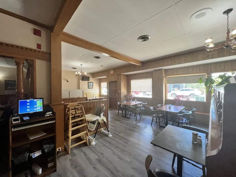 Wood-panelled dining room