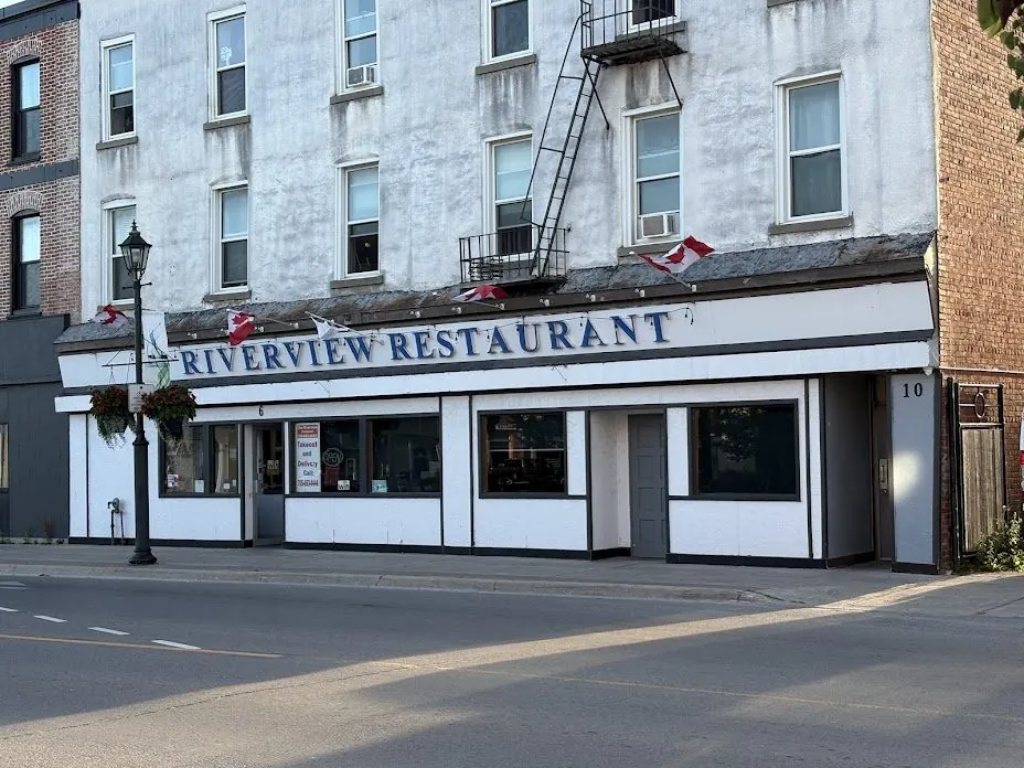The Riverview Restaurant storefront on Front Street
